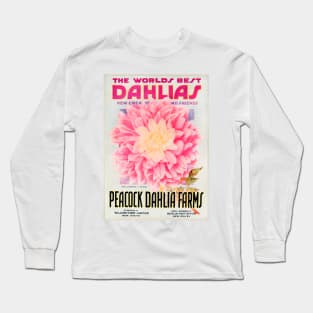 Peacock Dahlia Farms Catalogue Long Sleeve T-Shirt